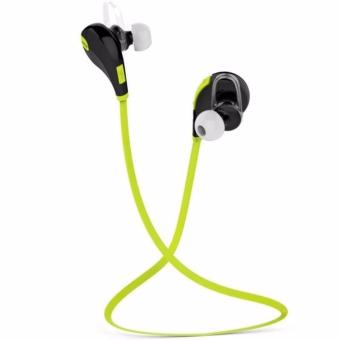 Mini Gym Sport Bluetooth Earphone With Microphone - QY7 - Green