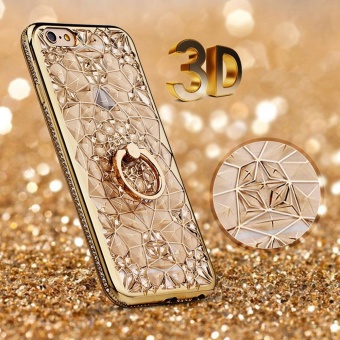 For IPhone 7 Plus Case Luxury 3D Soft Plastic Case Coque for Iphone7 Plus Silicon Glitter Rhinestone Cover for IPhone 7 Plus Stand Cover - intl