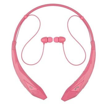 HBS-902 Wireless Stereo Hands-free Bluetooth Earphone Headphone Olahraga Sweatproof dengan Mic (Pink) - intl