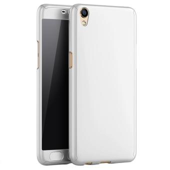 360 Full Body Coverage Protection Hard Slim Ultra-thin Hybrid Case Cover & Skin with Tempered Glass Screen Protector for OPPO R9 Plus (Silver) - intl