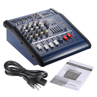 ammoon PMX402D-USB 4 Channel Digtal Mic Line Audio Mixing Mixer Console with 48V Phantom Power 16 Built-in Sound Effects for Recording DJ Stage Karaoke Music Appreciation Outdoorfree