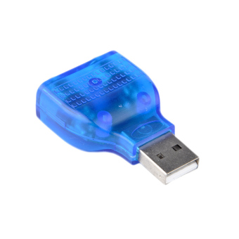 Moonar Slim USB 2,0 untuk PS/2 adaptor Dongle untuk PS/2 keyboard/mouse