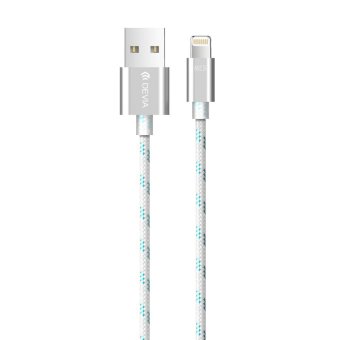 DEVIA iWonder Braided Micro USB & Lightning 8Pin Charge Sync Cable for iOS and Andriod - Silver - intl