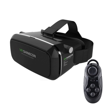 3D VR SHINECON Google Cardboard Virtual Reality VR 3D Movies Games Glasses For 4.7~ 6 inch Android & Apple Smartphones for 3D Movies and Games - intl