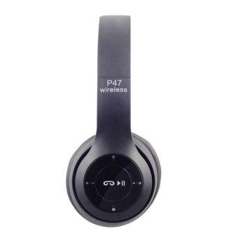 360DSC P47 Wireless Bluetooth Stereo Over-Ear Headphones Support TF Card FM Radio Headset - Black - intl