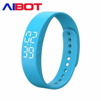 Aibot Bluetooth Smartwatch Realtime Showing Waterproof Smart Wristband LED Screen Fitness Tracker Sports Sleep Men Smart Watch - intl