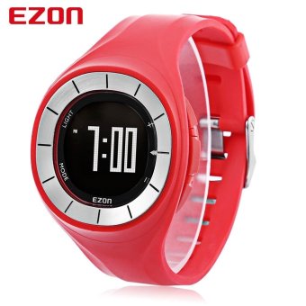 S&L EZON T028 Male Digital Watch Pedometer Calories Alarm Stopwatch Professional Running Sport Wristwatch (Red) - intl