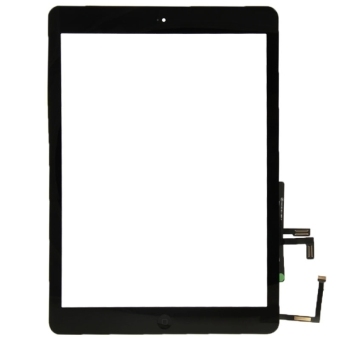 Controller Button + Home Key Button PCB Membrane Flex Cable + Touch Panel Installation Adhesive, Replacement Touch Panel for iPad Air / iPad 5(Black)