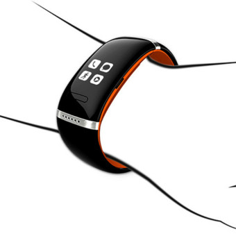 Kisnow Bluetooth Bracelet Wristband Speakerphone Caller ID Shocking Runing Sports Smart Watches(Color:Orange) - intl