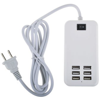 Cocotina Universal 30W 6 Port Rapid USB Travel Auto Wall Charger Desktop Charging Station US Plug