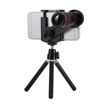 DEGITEL 12x Optical Zoom Universal Smartphone Telescope Lens Kit for Most Smartphone with Rear Camera Clip Design with Mini Tripod - intl