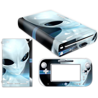 Bluesky Ailen Nintendo Wii U Skin NEW CARBON FIBER system skins faceplate decal mod (Intl)