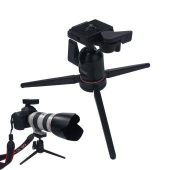 kobwa Tabletop Mini Tripod with Swivel Ball Head Solid Aluminum, Light and Compact for Travel, Fits Virtually Any DSLR, Digital Camera, Spotting Scope and Camcorder