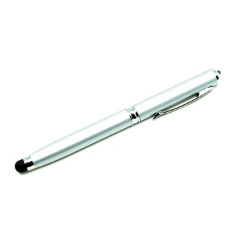 Skytop 5 in 1 Stylus Capacitive Touch Pen + Ballpoint + Laser Pointer - Silver