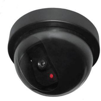 Unique CCTV Dummy Lampu LED Kedip Fake Security Camera Anti Maling CCTV Palsu Replika Mirip Asli Kamera Keamanan Dalam Ruangan Bentuk Dome - Hitam
