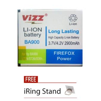Vizz Battery for Sony Xperia J / Xperia L / Xperia M / LT291 / BA900 - Double Power - 2900mAh + Free iRing Stand