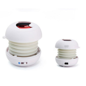 Fantasy Portable and foldable mini bluetooth speaker handfree loud speaker（White） - intl