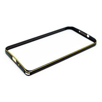 Case Ultra Thin Aluminum Metal Bumper Case Dual Color for Asus Zenfone 2 - Black.