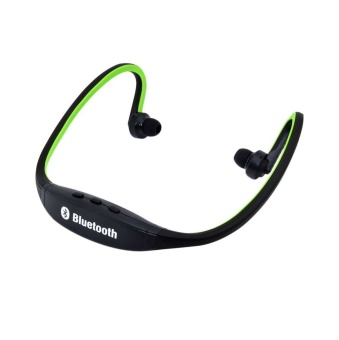 Sport Headset Wireless Bluetooth Stereo BTH 404 with Mic Deep Bass - Hitam
