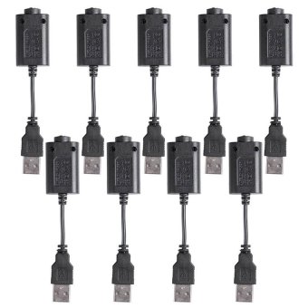 10PCS USB mini portable Charging Cable Charger Wire for EGO Series Electronic Cigarettes Cigarette Black
