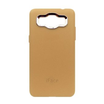 Softcase Softshell iFace Candy with List Krom for Samsung Galaxy A3 - Coklat
