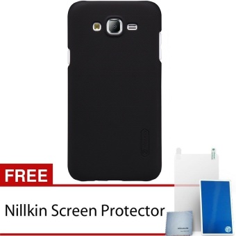 Nillkin Samsung Galaxy J5 / J500 Frosted Shield Hard Case - Hitam + Free Screen Protector Nillkin