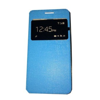 Ume Huawei Y5C / Y5 Batik Flip Shell/ FlipCover / Leather Case / Sarung HP / View - Biru Muda