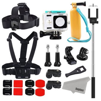 Deyard Xiaomi Yi Camera Accessories Kit, Waterproof Housing Case+ Head Strap Mount+ Chest Harness+ Monopod Stick + Floaty Grip for Xiaoyi Yi Action