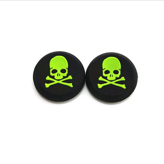 Jetting Buy Skull Joystick Soft Silicone Thumbstick Caps For PS3 PS4 XBOX ONE Controller 10-Pcs Set (Black/Green)