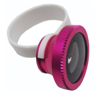 Lesung Universal Circle Clip Fisheye Lens 180 Degree for Smartphone - LX-C001- Pink
