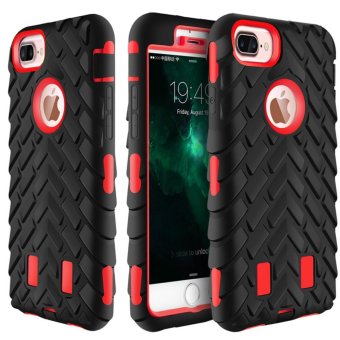 for Apple iPhone 7 Plus [3D Tyre Robot] GuluGuru 360 All-Round Protection Armor Drop Protection PC + TPU Hybrid Cell Phone Back Case Cover - intl