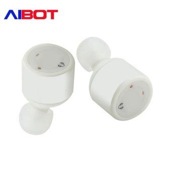 Aibot X1T Mini Invisible Twins True Wireless Earbuds Bluetooth Earphones CSR 4.2 Handsfree Airpods for iPhone 7 Plus Smartphone - intl