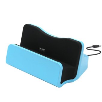Charging Dock Cradle Stand +Cable for Android Phone (Blue) - intl