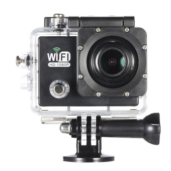 Full HD Wifi Action Sports Camera DV Cam 2.0�x9D LCD 12MP 1080P30FPS4X Zoom 140 Degree Wide Lens Waterproof for Car DVR FPV PCCameraDiving Bicycle (Black)