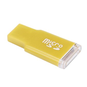 High Speed Mini USB 2.0 Micro SD TF T-Flash Memory Card Reader Adapter Yellow - intl