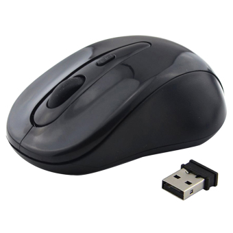 Cocotina Useful Cordless USB Receiver Wireless 2.4G Optical Mouse for Laptop PC Computer – Black