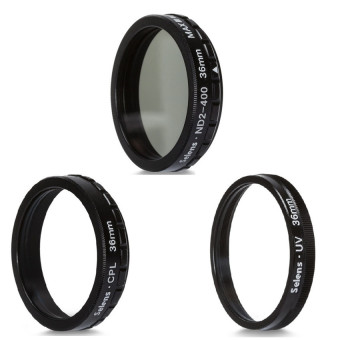 Professional 36mm UV Optical Fliter + CPL Optical Fliter Polarizer + ND2-400 Optical Fliter Lens filter set for DJI Inspire Camera
