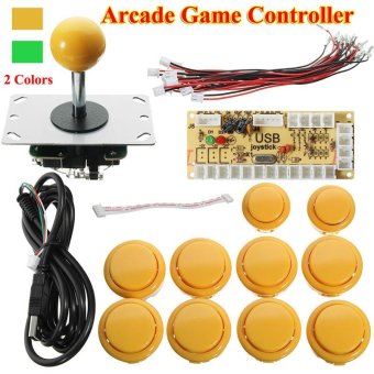 Zero Delay Arcade Game Controller USB Joystick Kit Set for MAME Raspberry Pi (Yellow) - intl