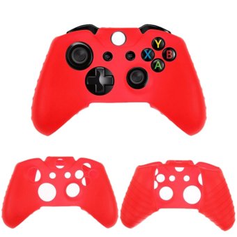 Velishy Silicone Rubber Gel Controller Protective Cover for Microsoft XBox One (Red)