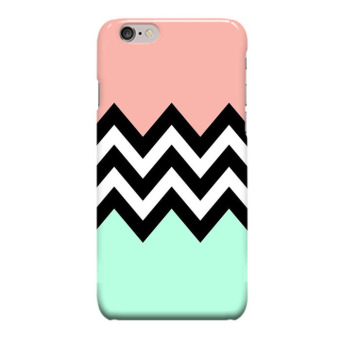 Indocustomcase Chevron Pink Tosca Cover Hard Case for Apple iPhone 6 Plus