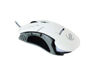 niceEshop 2.4GHz 2400DPI Wired USB Gaming Mouse with Led Light (White)