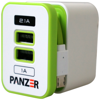 Panzer Travel Charger 3in1 Port Putih
