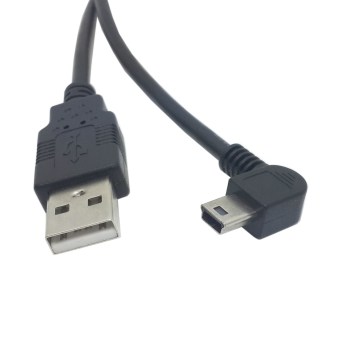 CY 50cm 0.5M Mini 5Pin USB B Type Male Right Angled 90 Degree To USB 2.0 Male Data Cable - intl