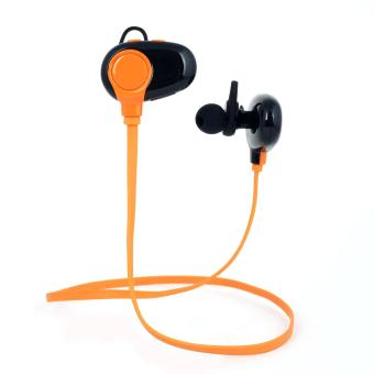 JUSHENG L3 Wireless Bluetooth 4.0 Noise Cancelling In-Ear Wireless Earbuds with Microphone (Orange) - intl