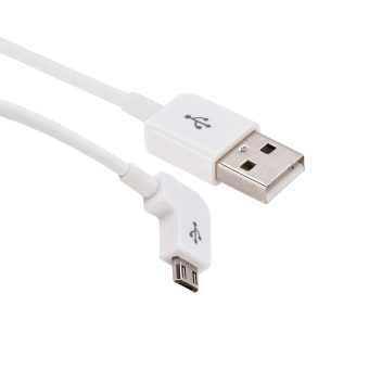 CY Chenyang Left angled 90 degree Micro USB Male to USB Data ChargeCable for Mobile Phone & Tablet 100cm White - intl