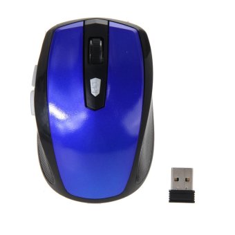 Adjustable 1600DPI 2.4G Optical Wireless Mouse (Blue) - intl