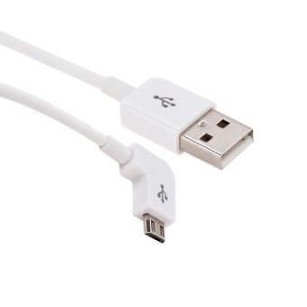 CY Chenyang Left angled 90 degree Micro USB Male to USB Data Charge Cable for Mobile Phone & Tablet 300cm White