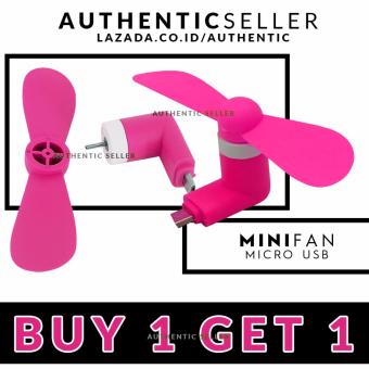 Authentic Mini Fan Buy 1 Get 1 Free - Micro USB OTG Portable - kipas angin smartphone Android On The Go