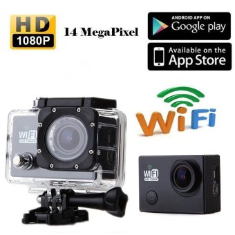 SJ6000 OEM WiFi Version 2�x9D LCD Display 170° Wide Angle H.264 12.0MP1080P HD 30M Waterproof Outdoor Helmet Sport DV Digital VideoCamera Recorder Diving Bicycle Action Camera with HDMI TF Slot(Black)