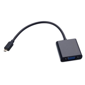 Micro HDMI to VGA Adapter with Audio Port - Black